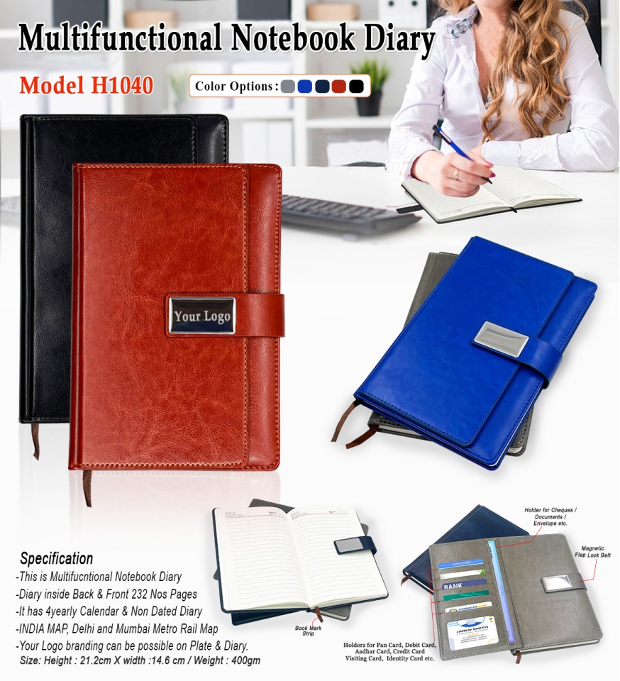 Office Planner Diary with Mobile Holder & Documents Holder